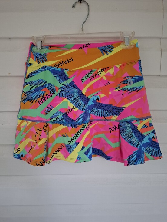 dona jo Dresses & Skirts - Dona Jo Bright Parrot Rio Ultimate Skirt Skort Tennis Golf Athleisure Sz 1 Small